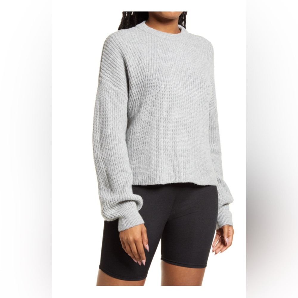 BP Rib Cropped Crewneck Sweater NWOT